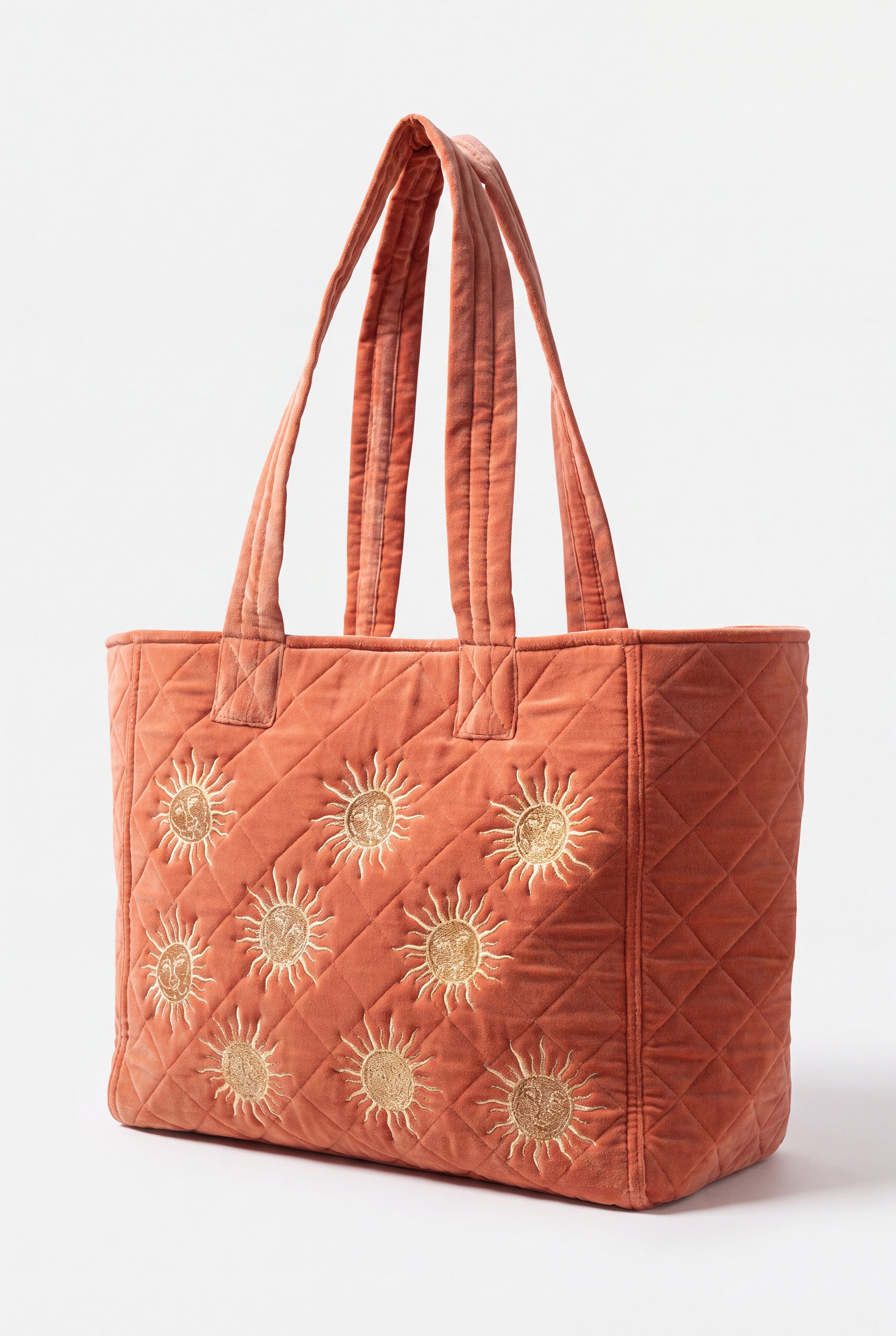 Sun Goddess Velvet Tote, Alternate, color, Rust