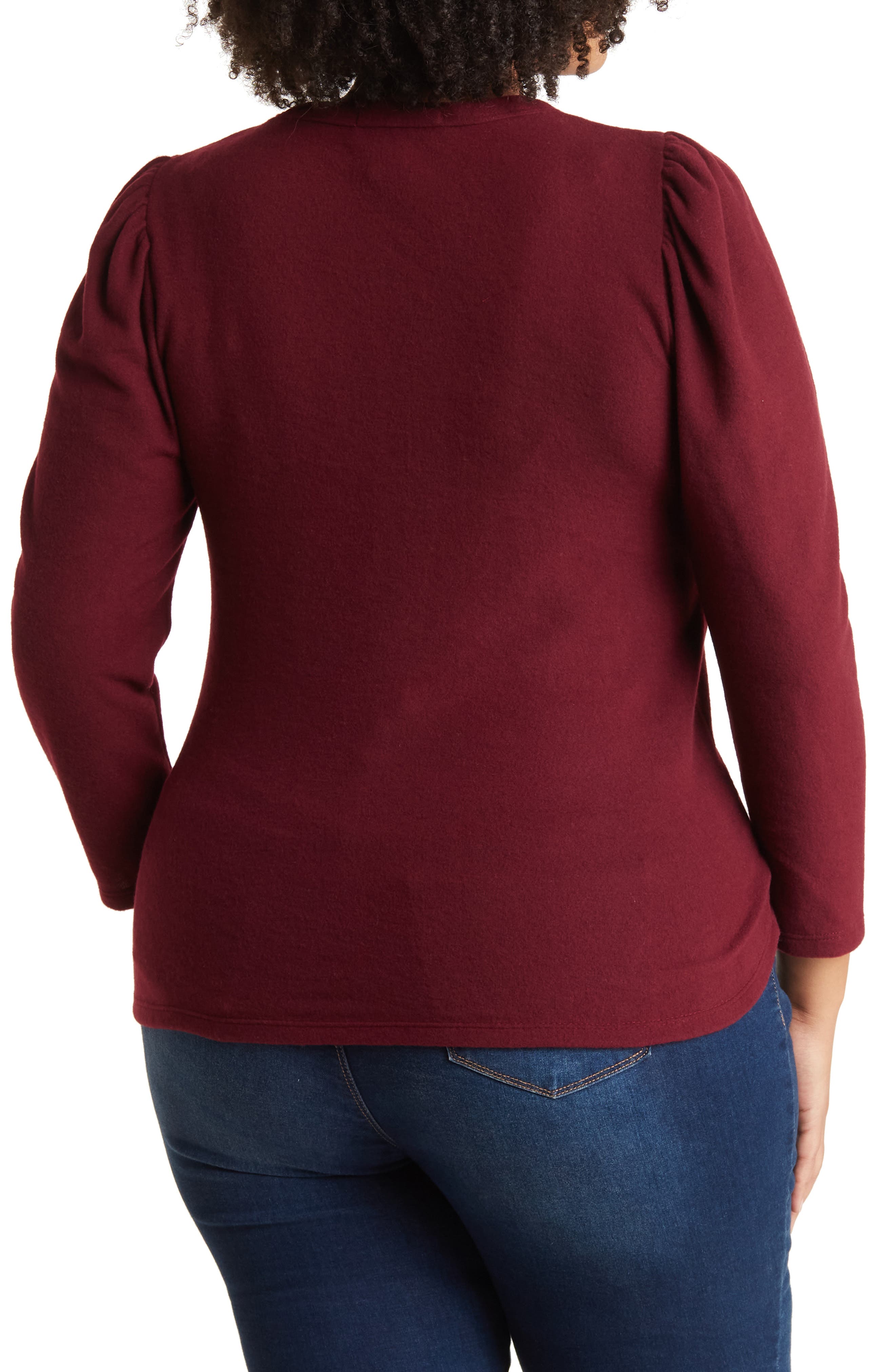 Long Sleeve Puff Shoulder Top - image 4