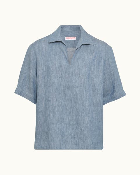 Vincent Linen Relaxed Fit Overhead Linen Shirt