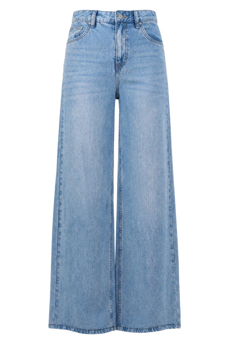 High Waist Wide Leg Jeans, Alternate, color, MISTRAL