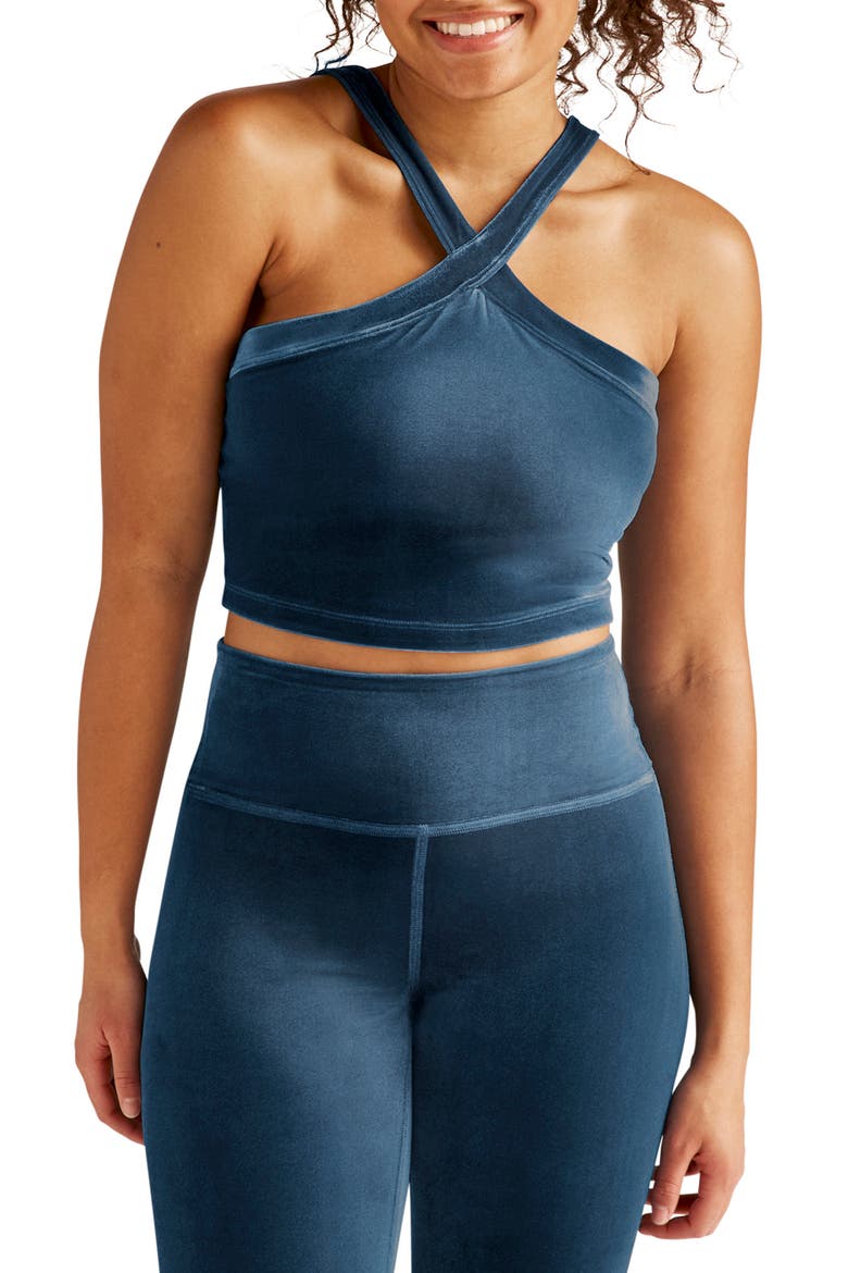 Converge Crop Tank, Main, color, BLUE GEM