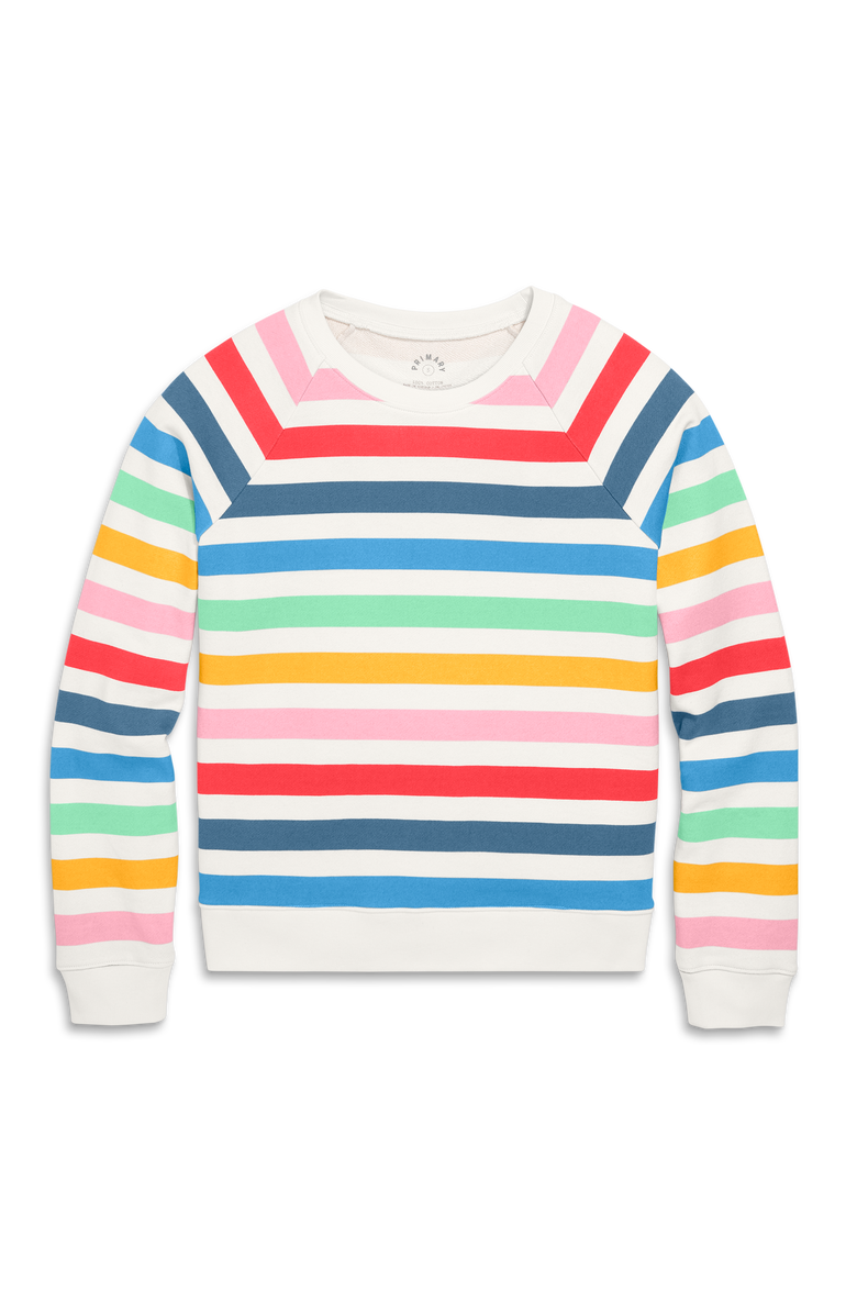 Primary Adult 24/7 Sweatshirt In Candy Stripe, Main, color, 