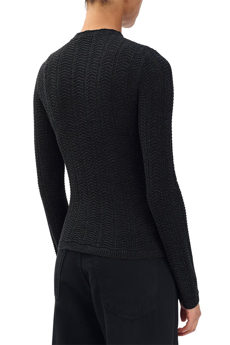 Francesca Merino Wool Crop Sweater, Alternate, color, CHARCOAL