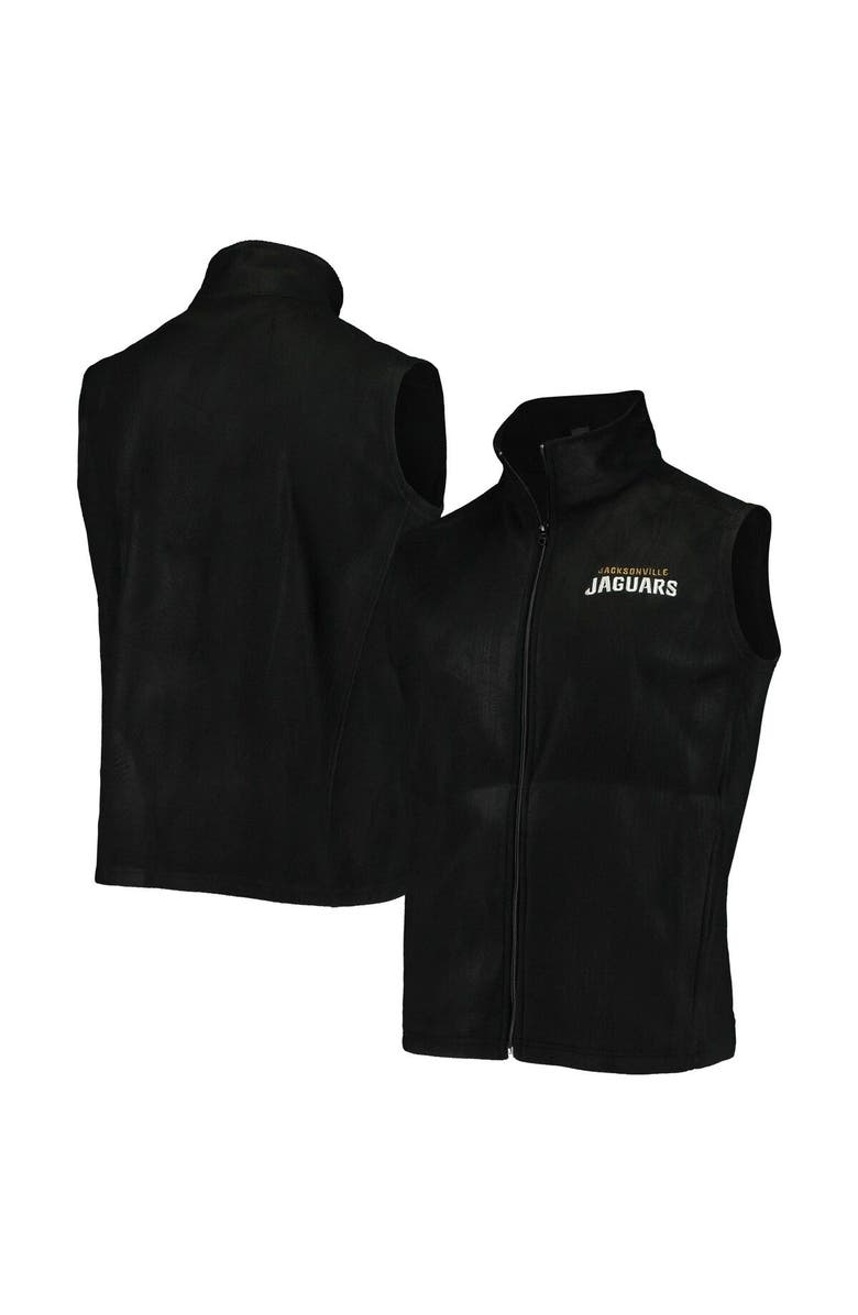 DUNBROOKE Men's Black Jacksonville Jaguars Houston Fleece Full-Zip Vest, Main, color,