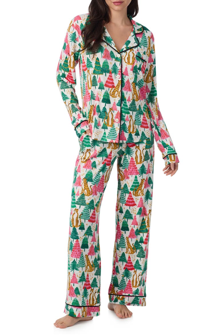 Print Pajamas, Main, color, GREEN TREES NOVEL PRINT