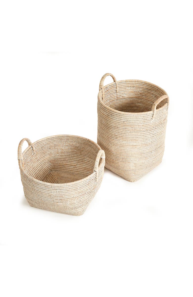 Napa Home & Garden Burma Rattan Orchard Baskets, Set Of 2, Main, color, White