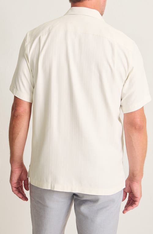Tommy Bahama Maui Border Short Sleeve Silk Button-up Shirt In Continental