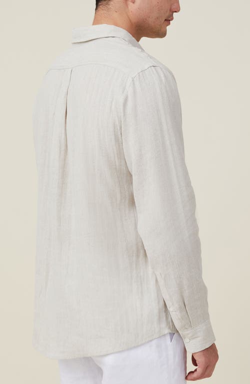 COTTON ON COTTON ON LINEN LONG SLEEVE SHIRT 