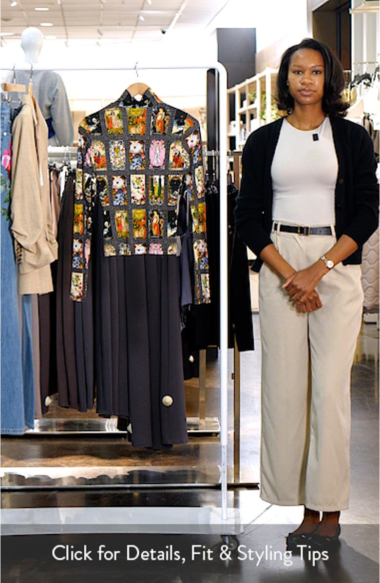 Delaina Enchanted Tarot Mock Neck Jersey Top, sales video thumbnail