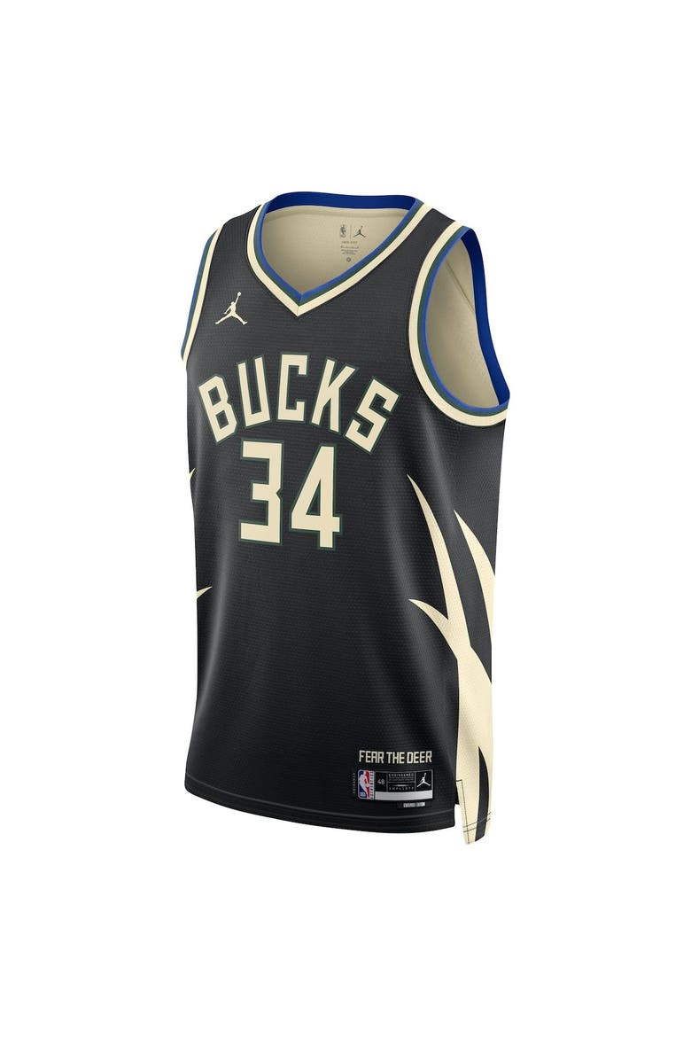 Unisex Jordan Brand Giannis Antetokounmpo Black Milwaukee Bucks Swingman Jersey - Statement Edition, Alternate, color, Black