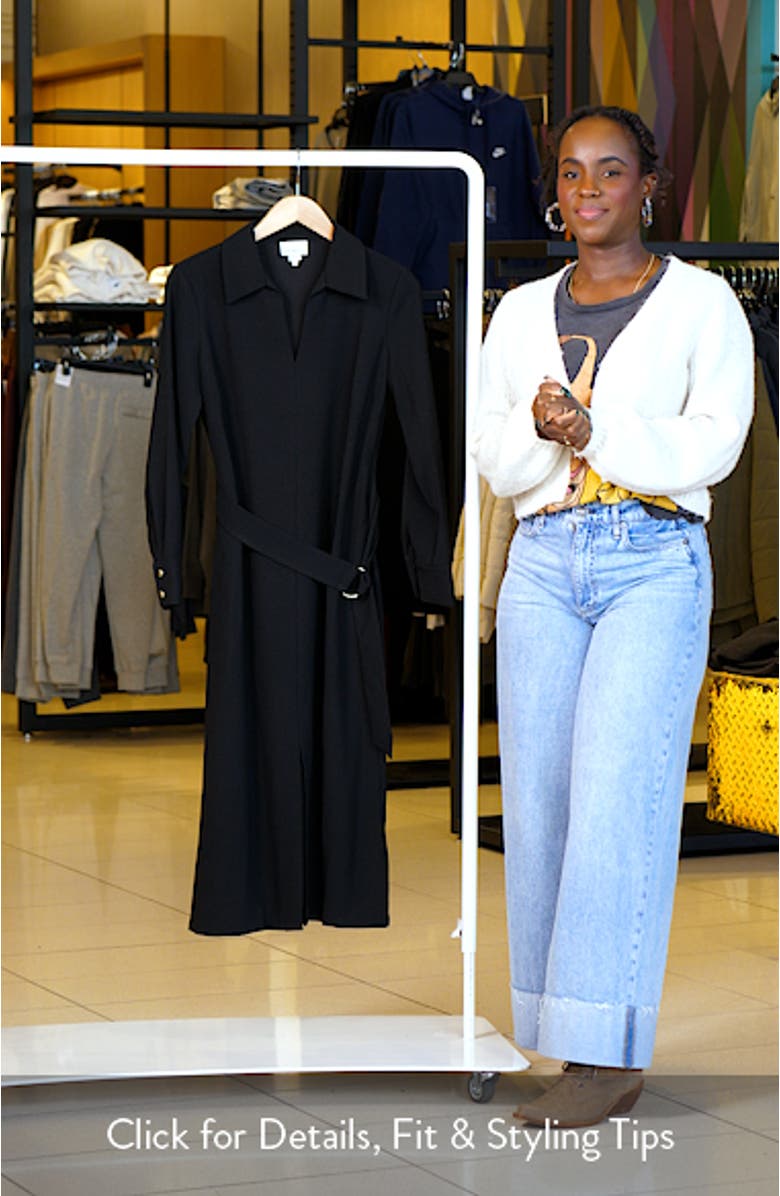 Collared Long Sleeve Midi Dress, sales video thumbnail