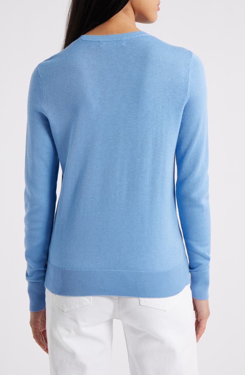 Lauren Ralph Lauren Cotton Blend Sweater, Alternate, color, Sky Blue