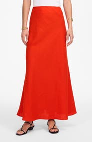 Madewell Linen Maxi Slip Skirt