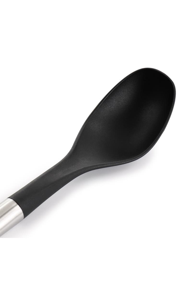 OSTER Baldwyn Stainless Steel and Nylon Solid Spoon, Alternate, color, Black