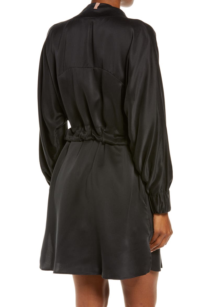 Washable Silk Robe, Alternate, color, IMMERSED BLACK