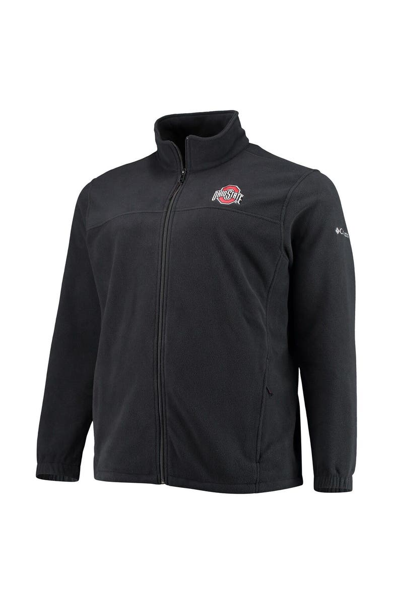 Columbia Men's Columbia Black Ohio State Buckeyes Big & Tall Flanker III Fleece Full-Zip Jacket, Alternate, color, 
