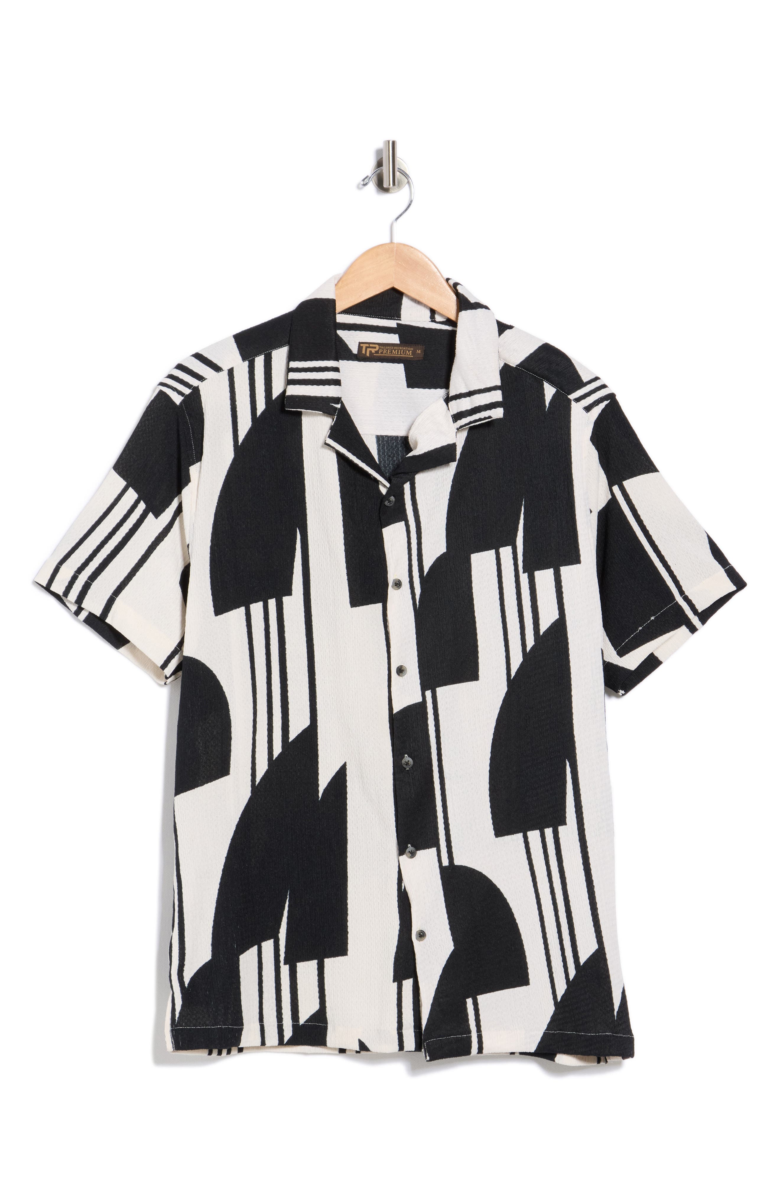 T.R. PREMIUM Abstract Print Camp Shirt
