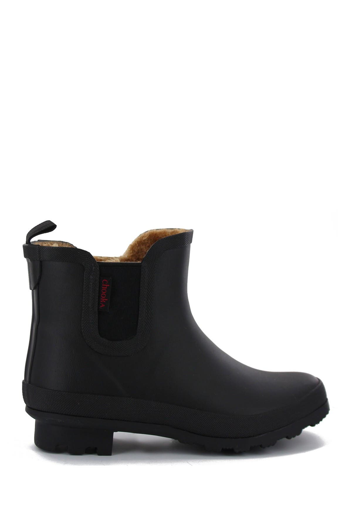 Chelsea Plush Lined Boot, Alternate, color, BLACK