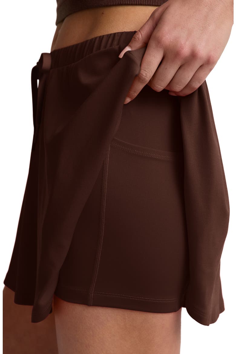 Sport Active Drawcord Miniskirt, Alternate, color, ICED MOCHA