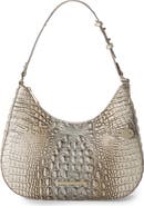 Brahmin Stephie Croc Embossed Leather Shoulder Bag