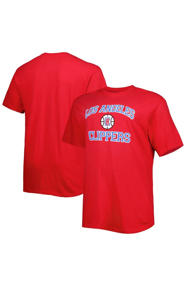 PROFILE Men's Red LA Clippers Big & Tall Heart & Soul T-Shirt, Main, color, Red
