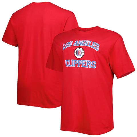 Men
s Red LA Clippers Big 
Tall Heart 
Soul T-Shirt