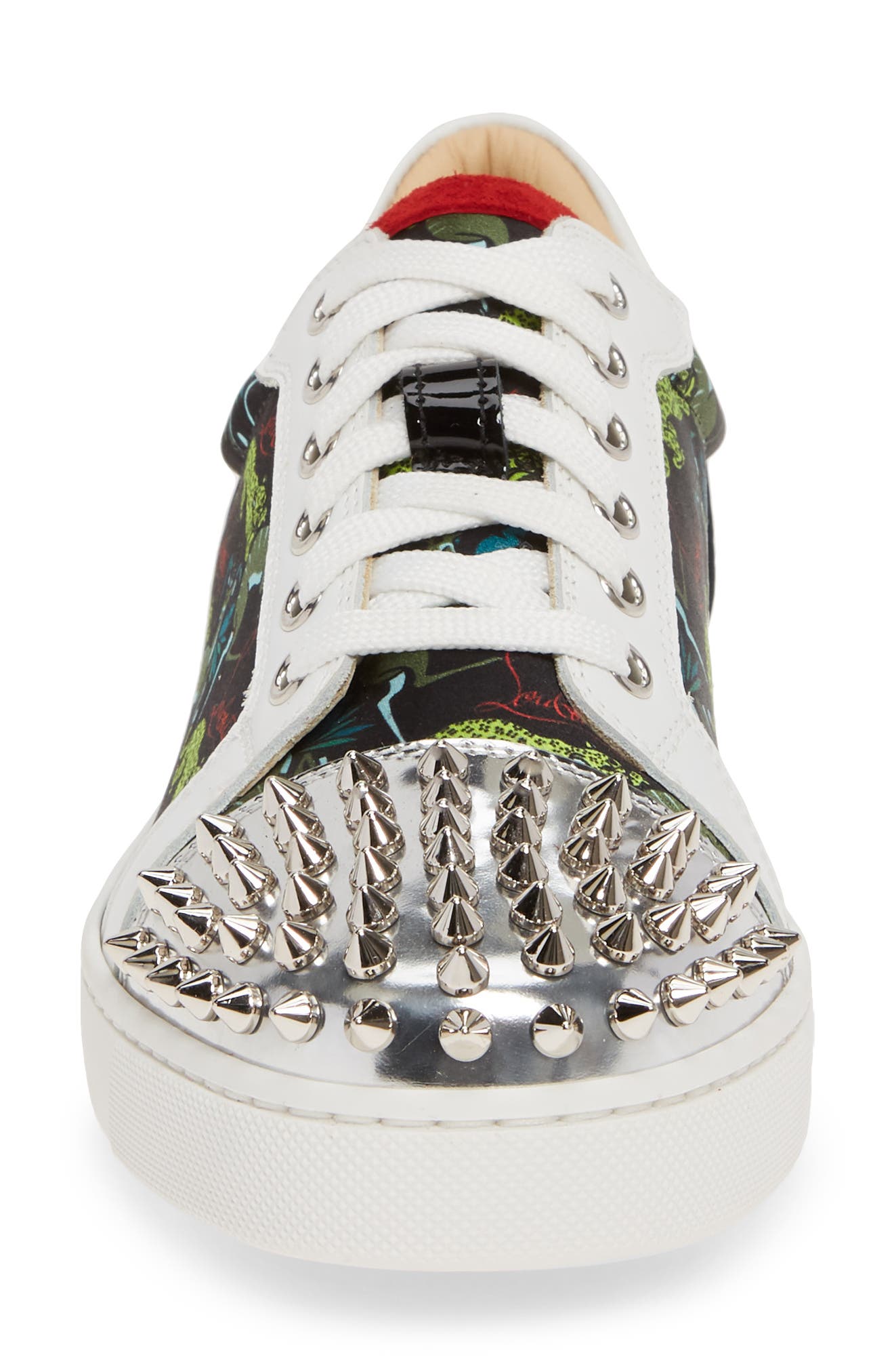 Christian Louboutin Vieira Spike Print Low Top Sneaker, Alternate, color, 