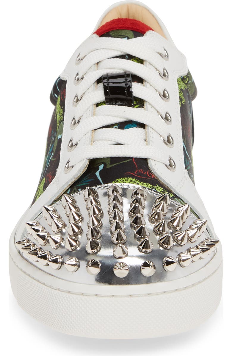 Christian Louboutin Vieira Spike Print Low Top Sneaker, Alternate, color,