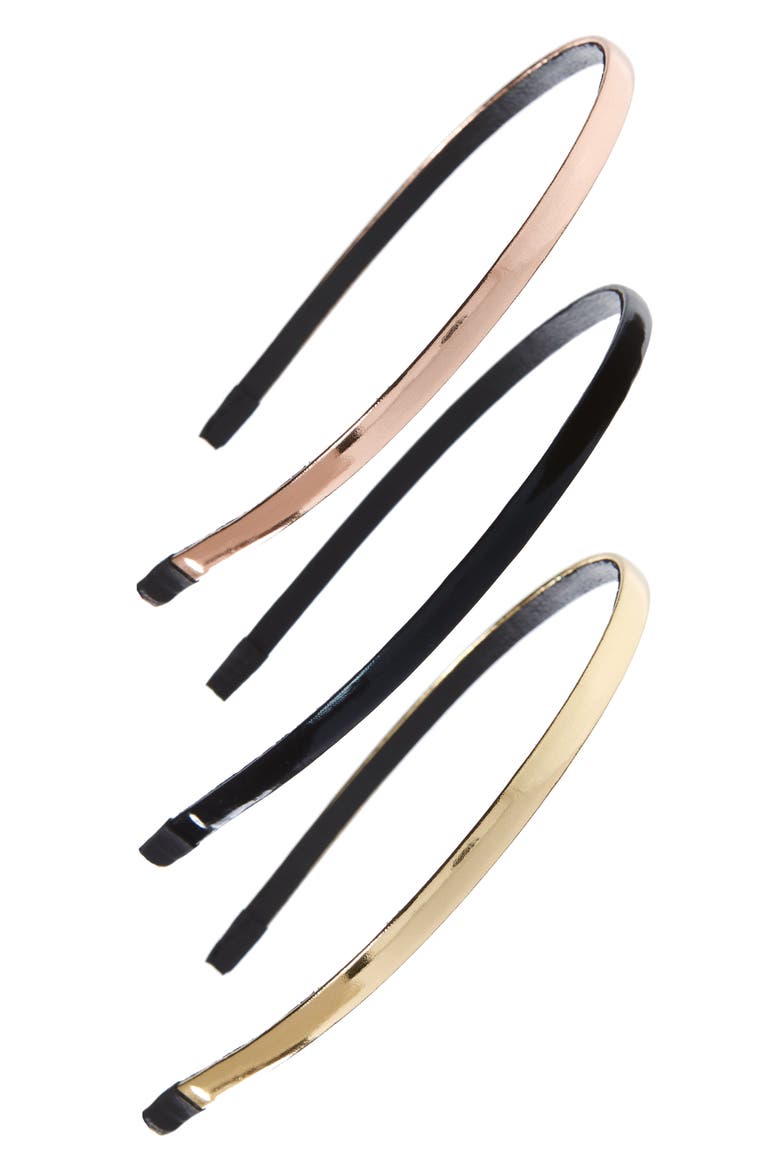 3-Pack Skinny Headbands, Main, color, MULTI