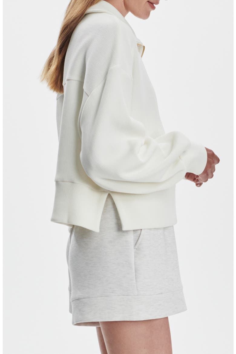 Ramona Half-Zip Sweatshirt, Alternate, color, EGRET
