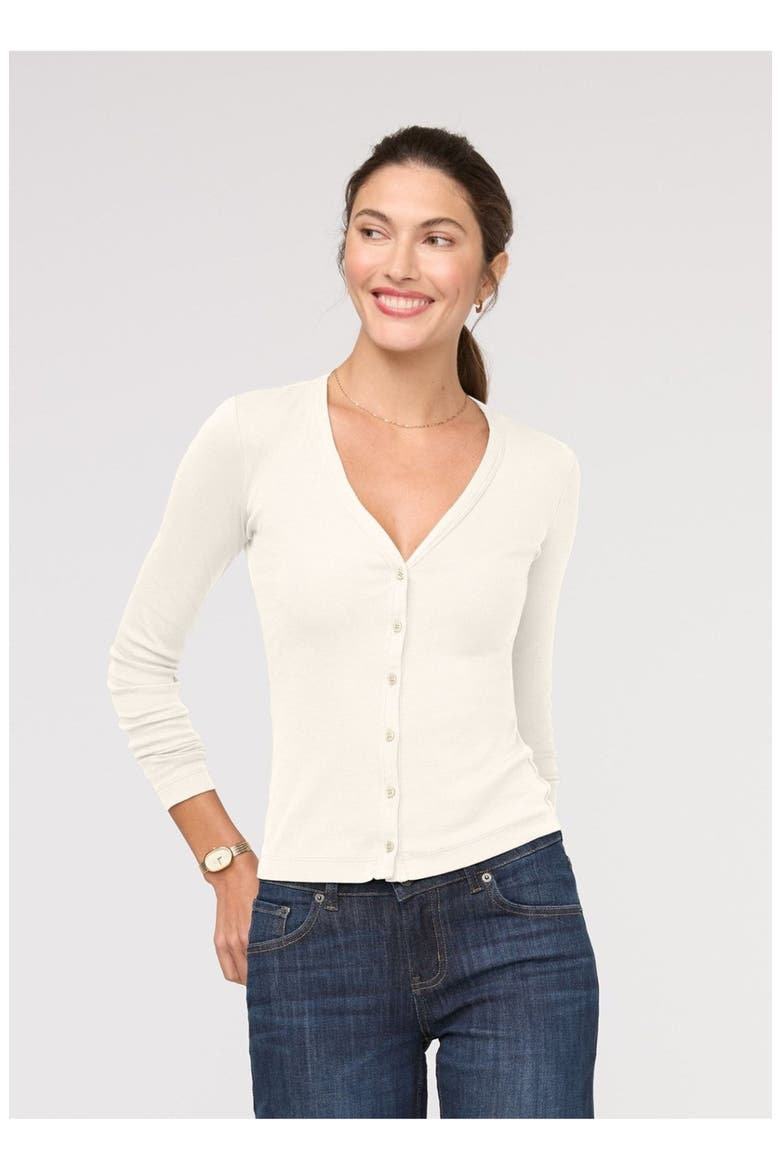 Ribbed Pima Fitted Button Down, Main, color, Ecru