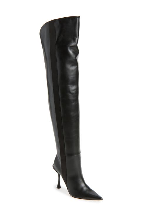 Bree Pointed Toe Thigh High Boot (Women)