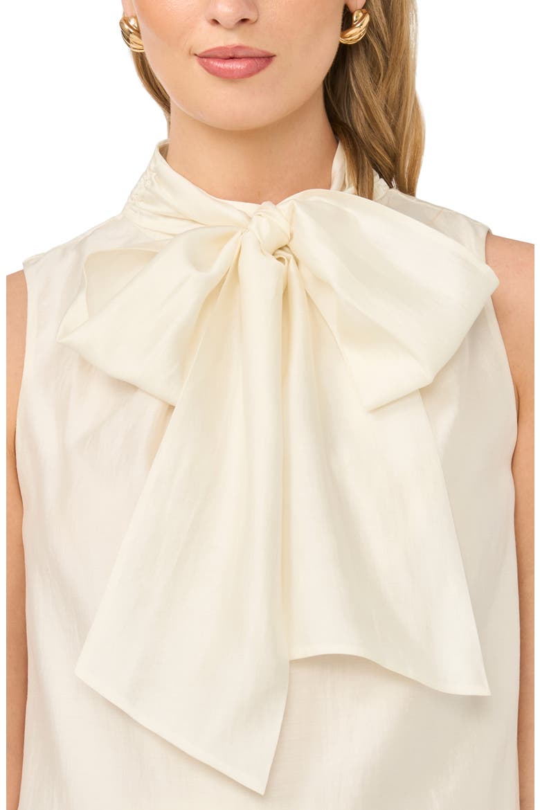 Tie Neck Sleeveless Top, Alternate, color, TOASTED IVORY