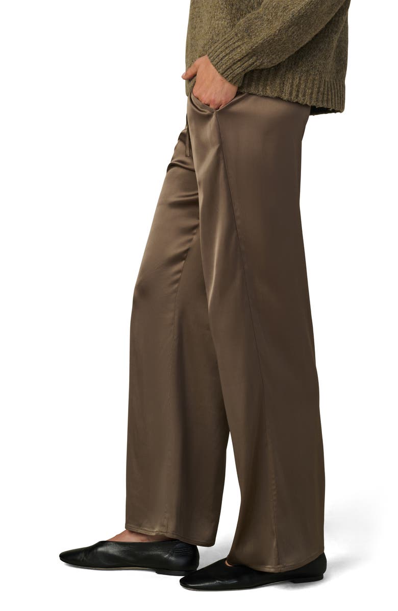 Joe's Jeans The Mina Satin Drawstring Wide Leg Pants, Alternate, color, Portobello
