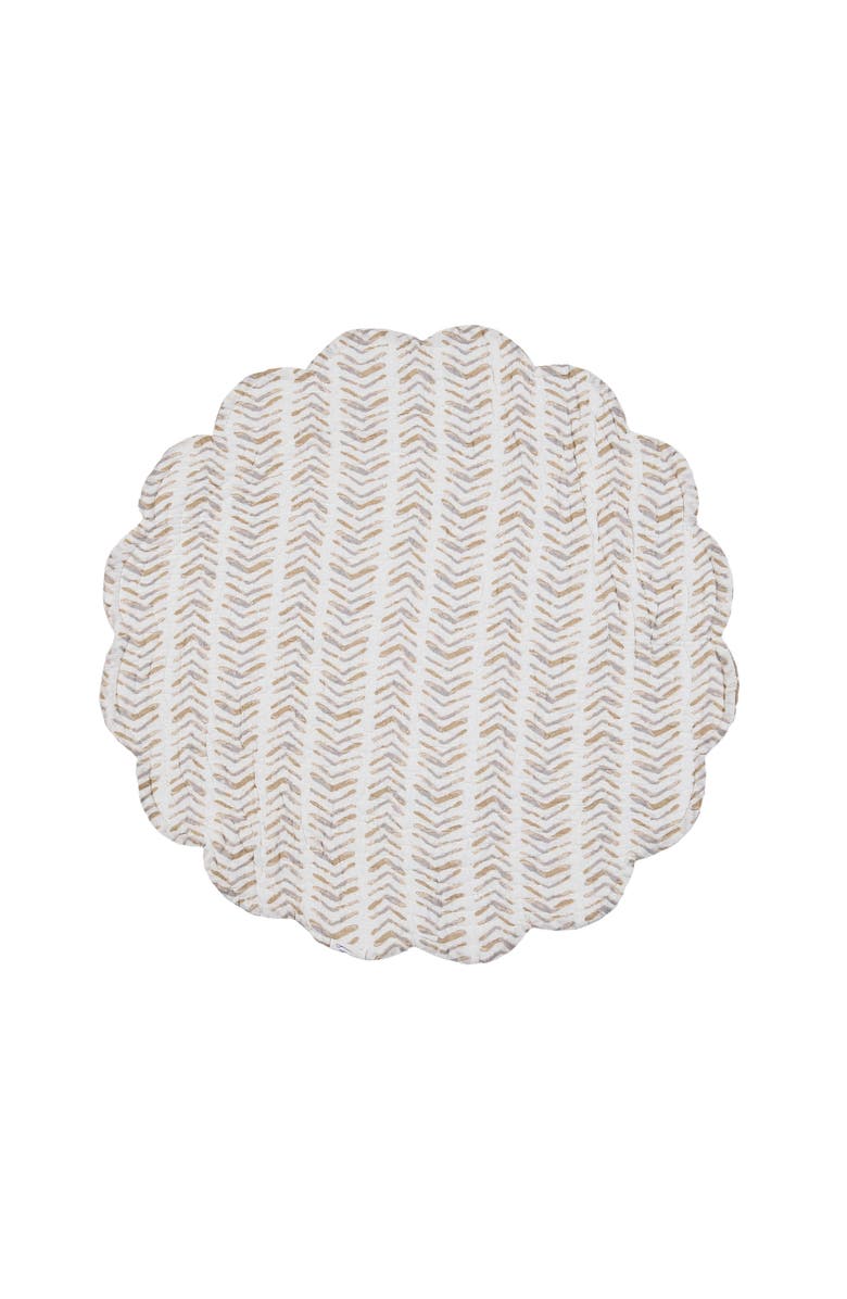 C&F Home Carmella Fields Round 100% Cotton Set of 6 Placemats 17", Alternate, color, Gold