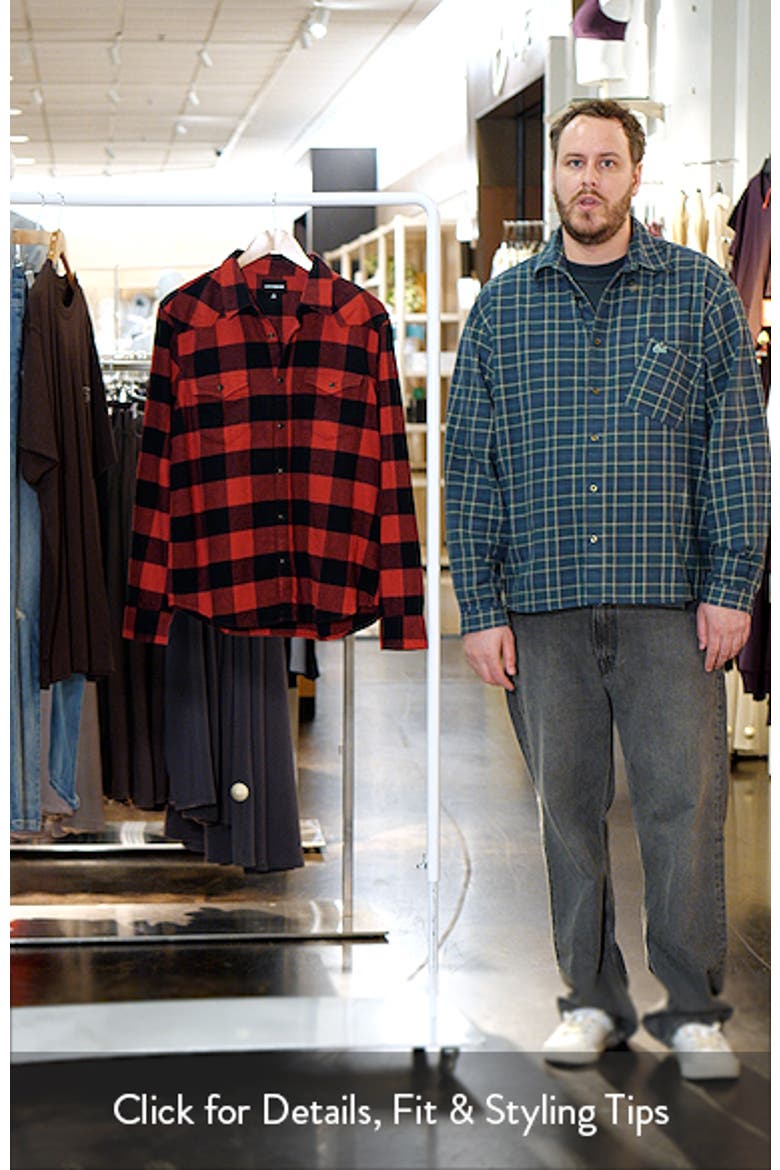 Cloud Buffalo Check Cotton Flannel Snap-Up Western Shirt video