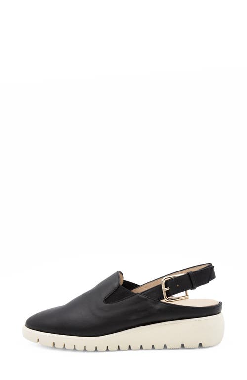 Amalfi Emporio Slingback Platform Wedge In Black Etoile