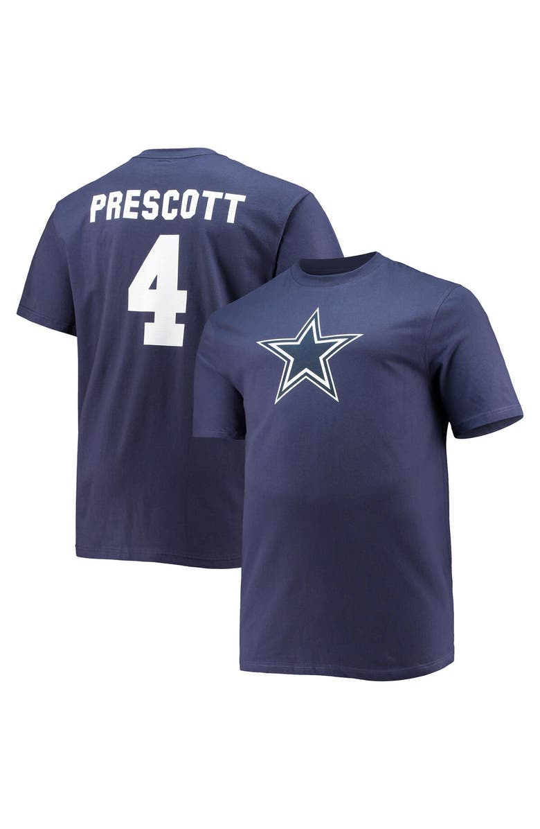 FANATICS Men's Fanatics Branded Dak Prescott Navy Dallas Cowboys Big & Tall Player Name & Number T-Shirt, Main, color, Navy