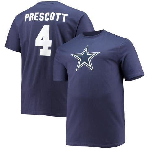 Men's Fanatics Branded Dak Prescott Navy Dallas Cowboys Big & Tall Player Name & Number T-Shirt