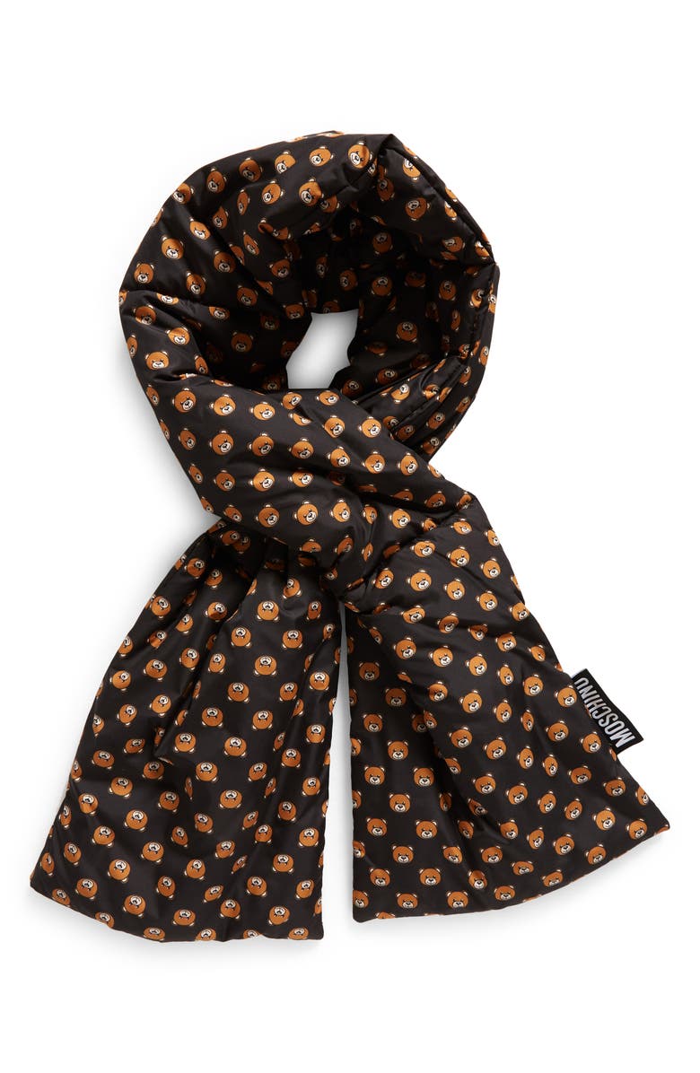 Moschino Bear Puffer Scarf, Alternate, color, 