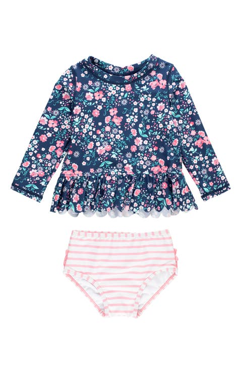 Kids' Moonlit Meadow Long Sleeve Two-Piece Swimsuit (Toddler & Little Kid)