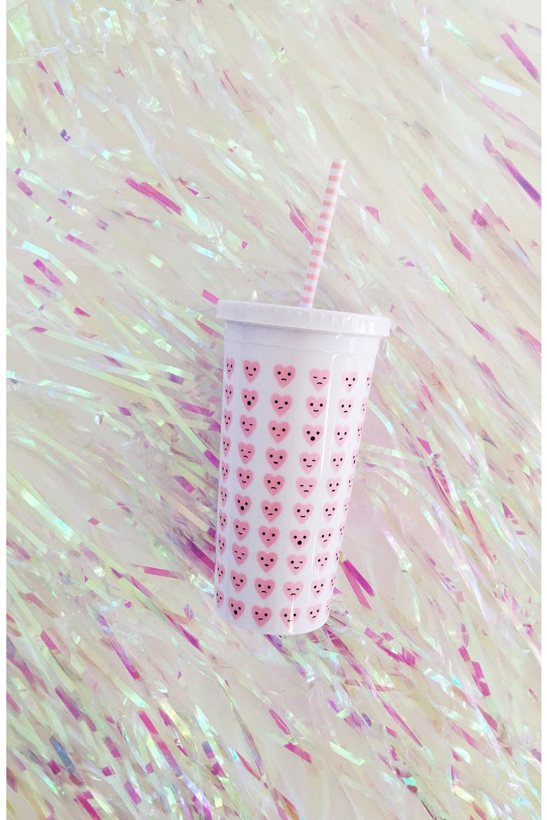 'Sip Sip - Hearts' Travel Tumbler, Alternate, color, PINK