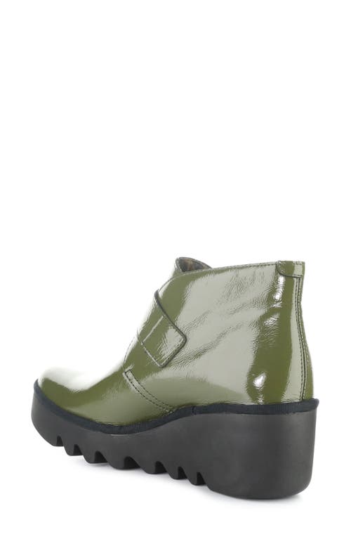 Fly London Birt Wedge Bootie In Green