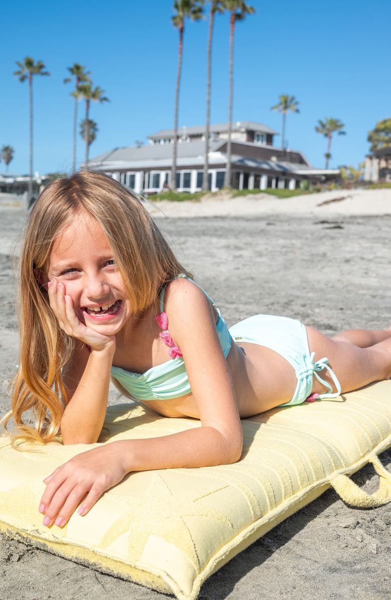 PQ SWIM Kids' Heart Two-Piece Swimsuit, Alternate, color, Aqua