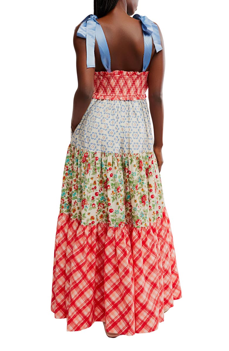 Free People Bluebell Mixed Print Cotton Maxi Dress, Alternate, color, Cherry Combo