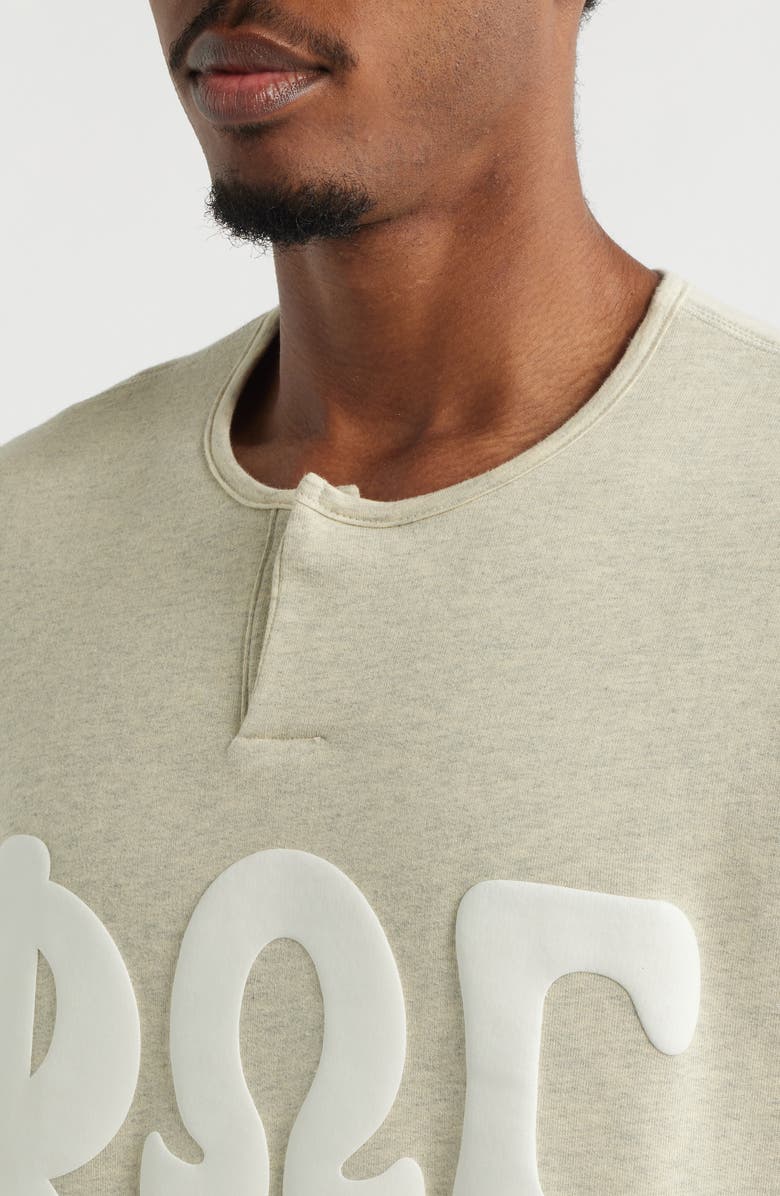 Fear of God Essentials Appliqué Henley Sweatshirt, Alternate, color,