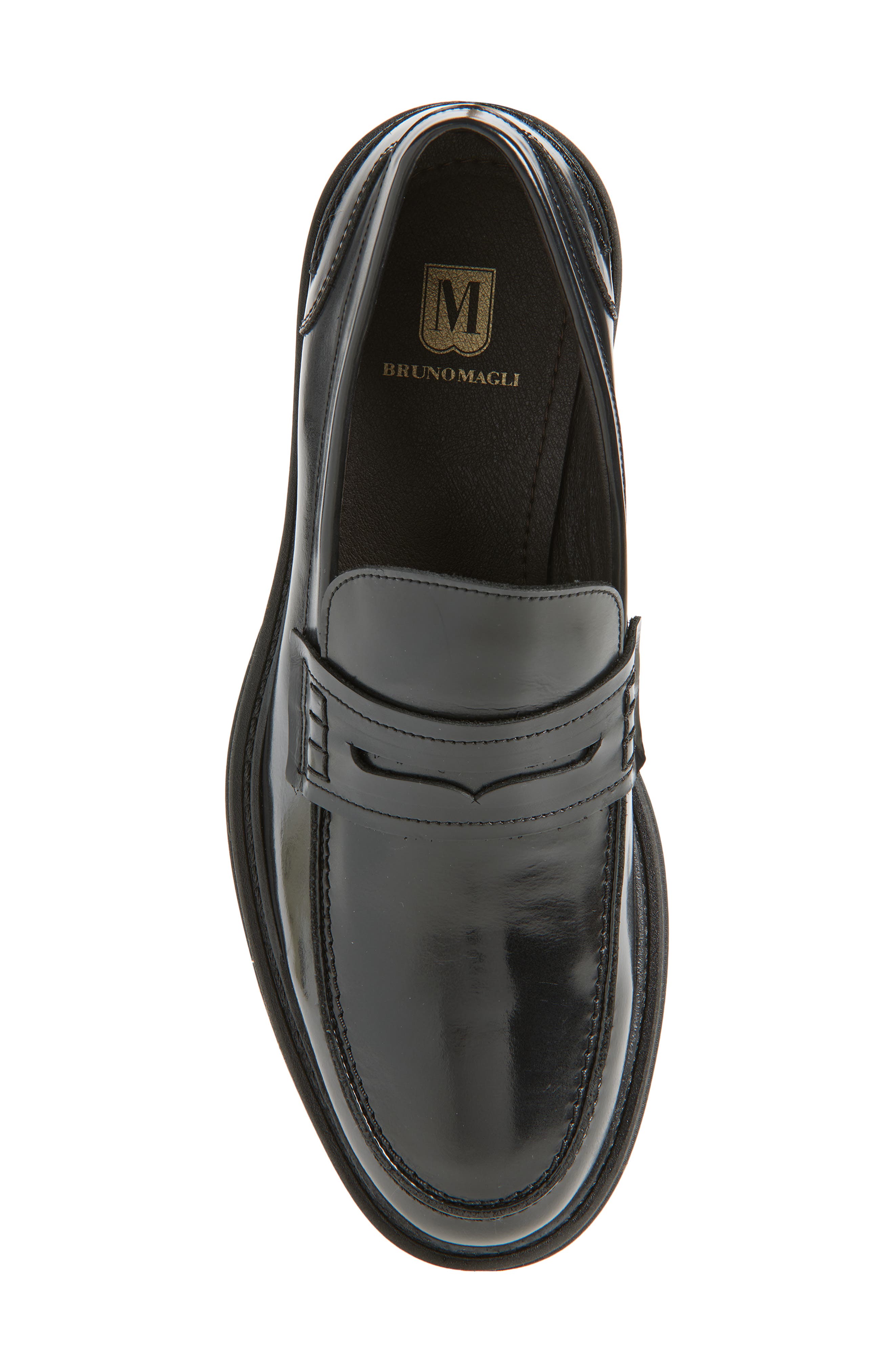 Bruno Magli Jonas Penny Loafer, Alternate, color, Black