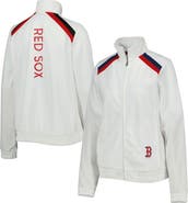 G-III 4HER BY CARL BANKS Women's G-III 4Her by Carl Banks White Boston Red Sox Red Flag Full-Zip Track Jacket