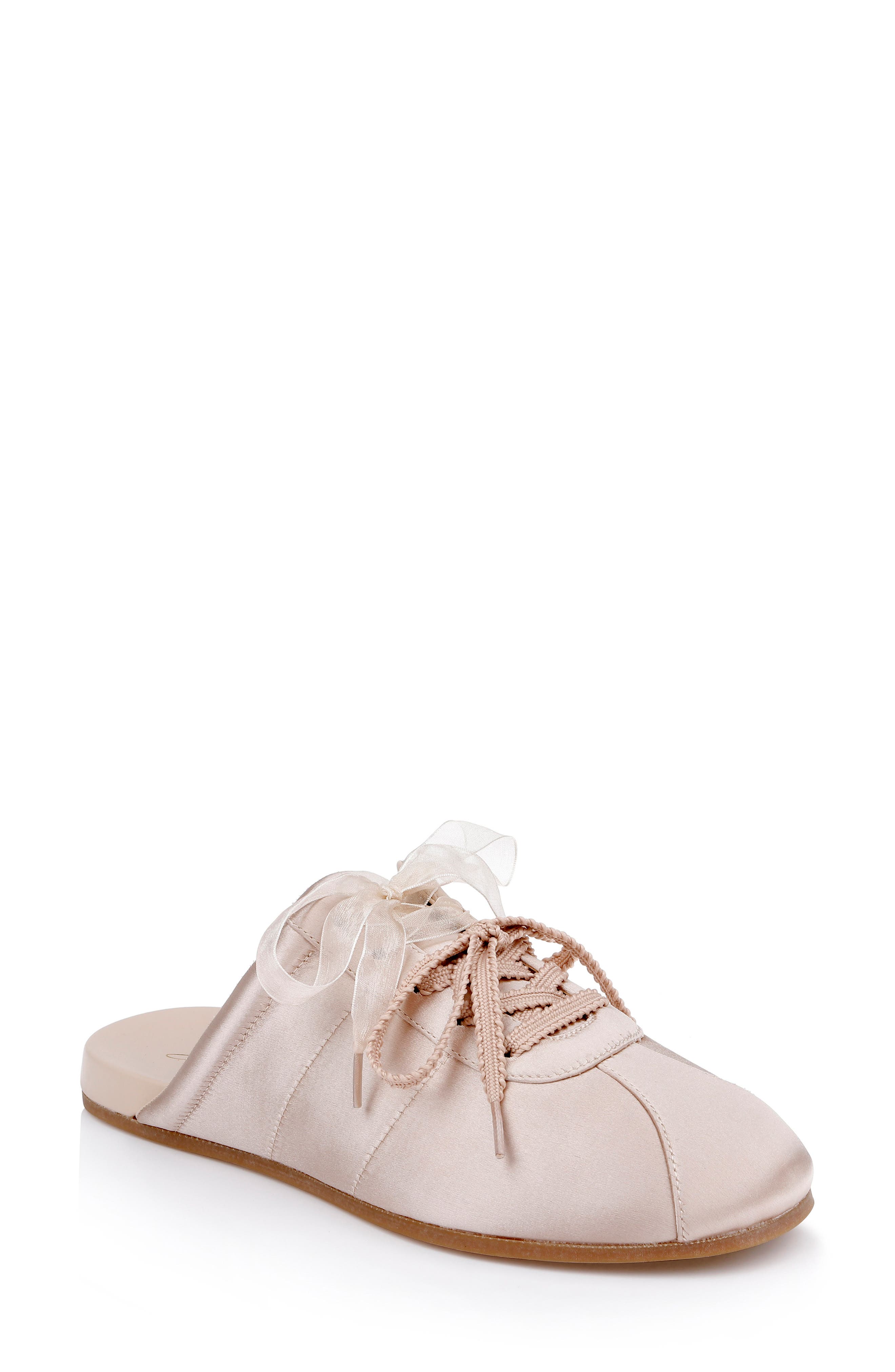 Jewel Badgley Mischka Priscila Mule, Main, color, Nude Satin