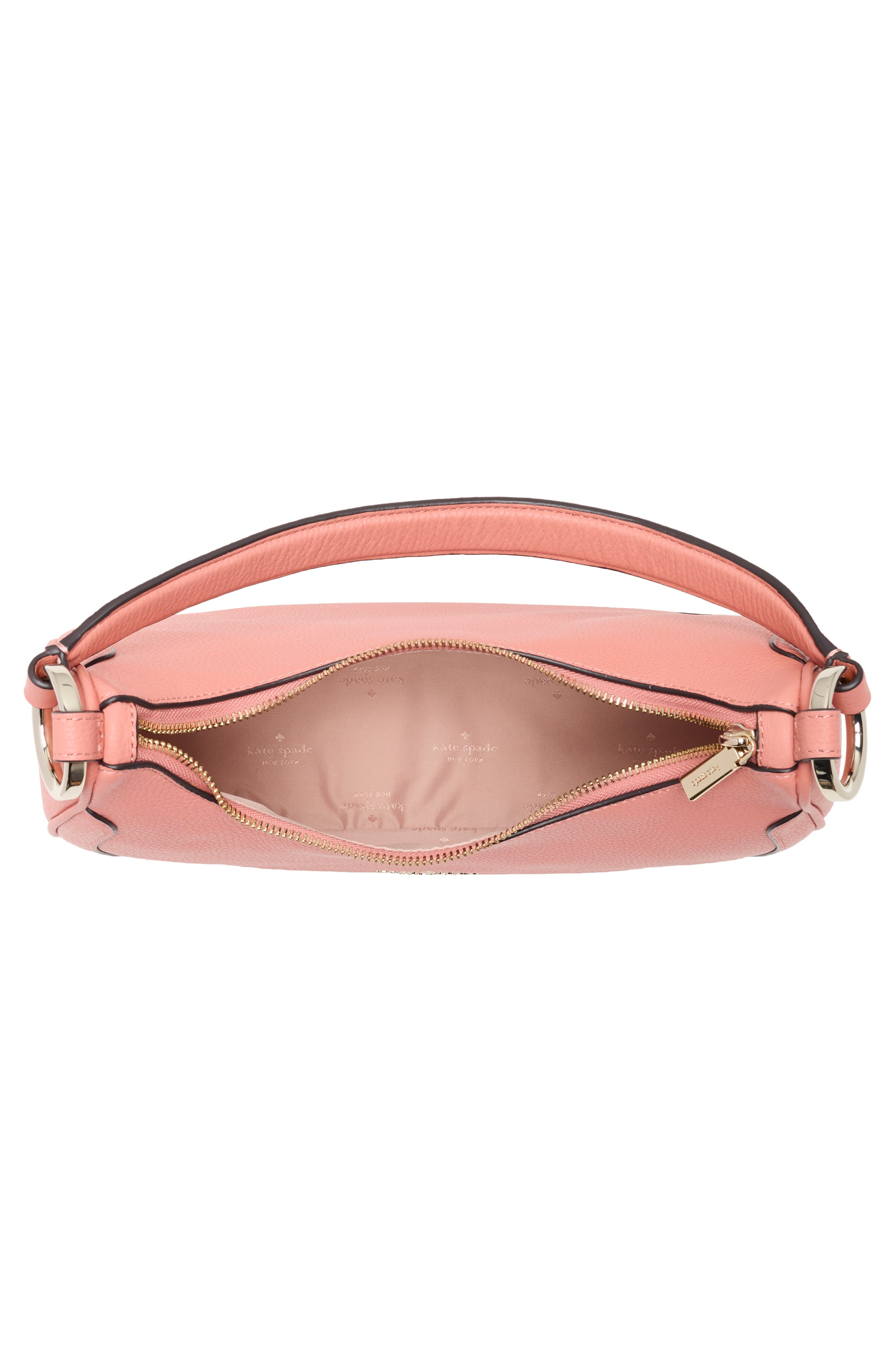 Kate Spade New York Leila Pebbled Leather Shoulder Bag, Alternate, color, Terracotta Tile